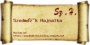 Szedmák Hajnalka névjegykártya