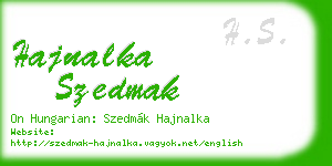 hajnalka szedmak business card